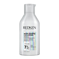 Redken Acidic Bonding Concentrate shampoo bottle, 300 ml, white plastic with label