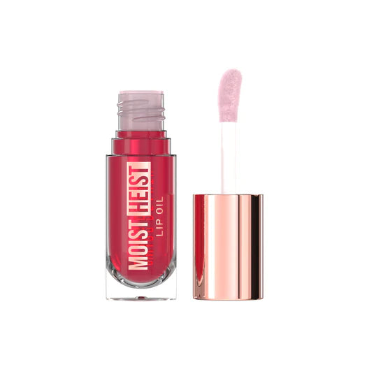 Berry moisturizing lip balm in rose-gold tube with clear cap and doe-foot applicator