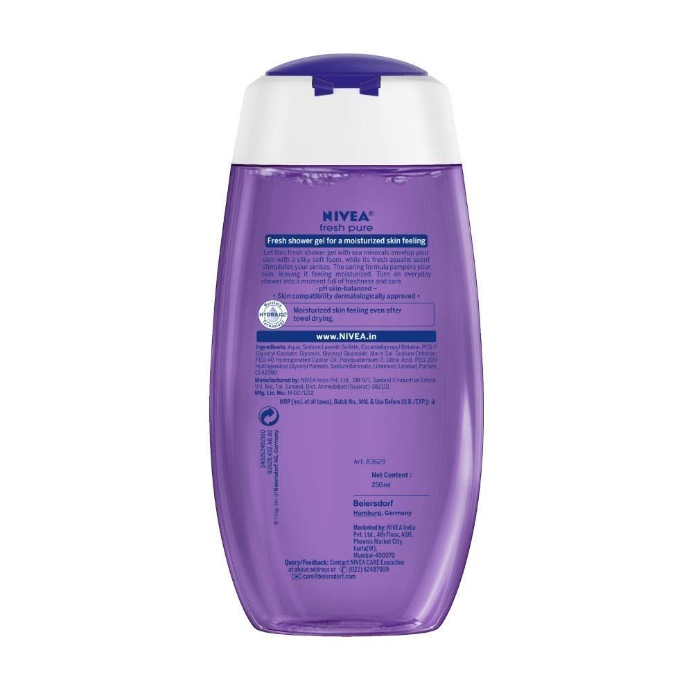 NIVEA Powerfruit & Care Oil Body Wash for long-lasting freshness 250ml