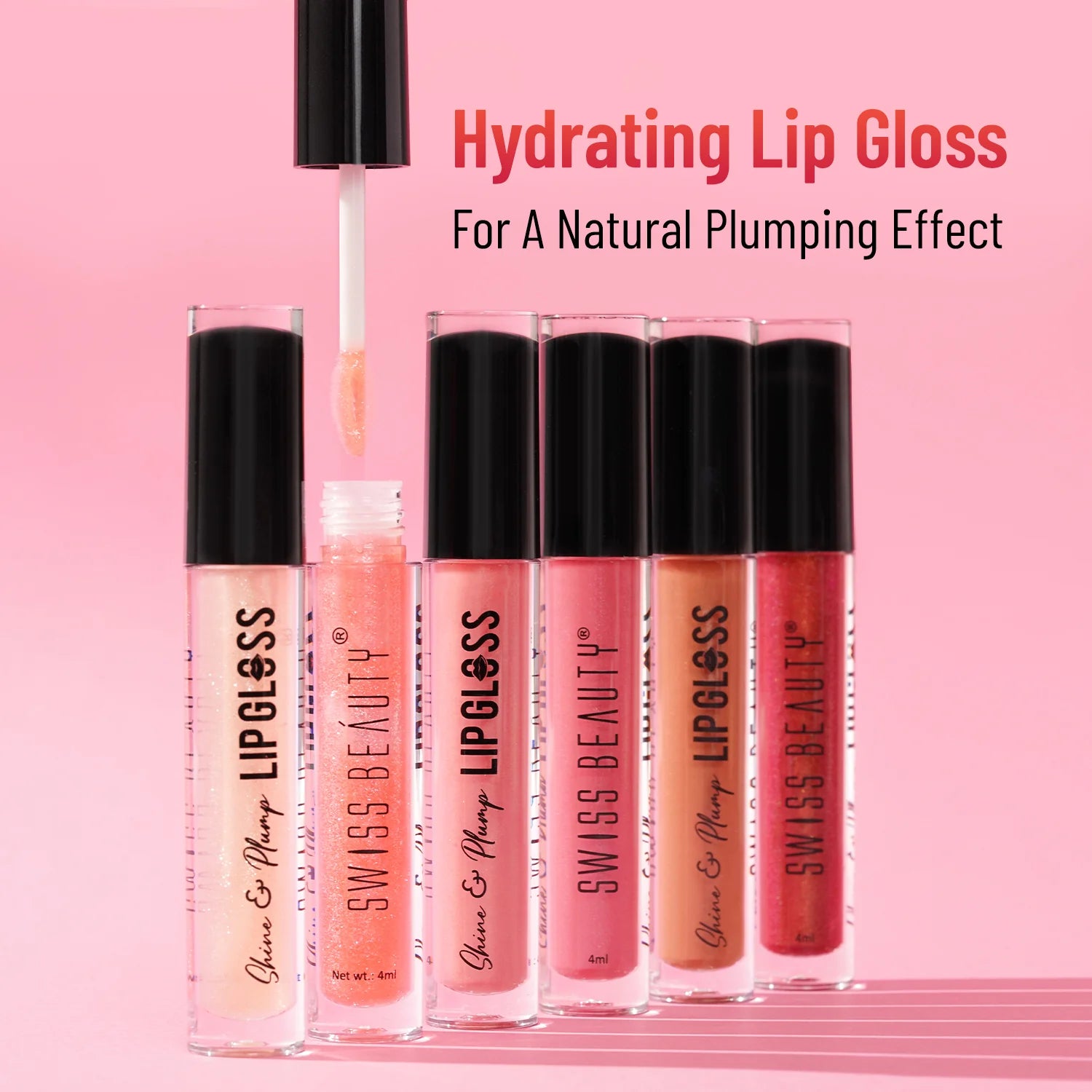 Swiss Beauty Shine & Plump Lip Gloss 4ml - Wine it Up 06