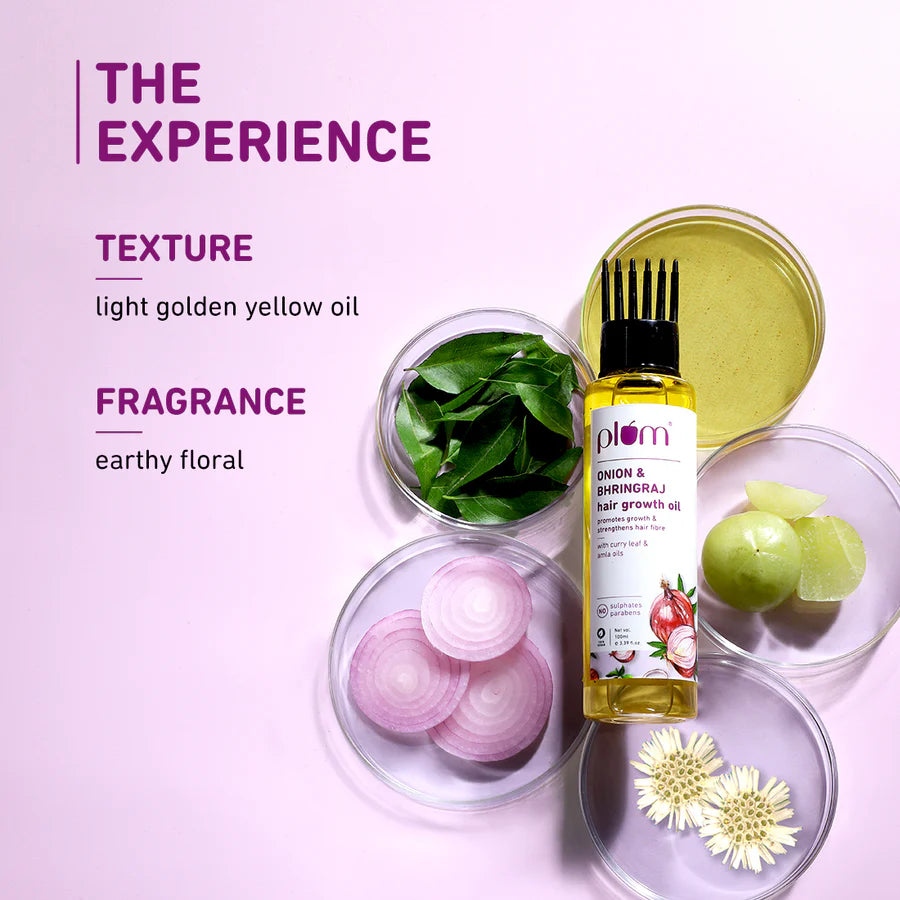 Plum - Onion & Bhringraj Hair Growth Oil 100ml