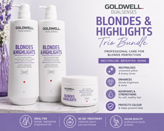 Goldwell Dualsenses Blondes & Highlights Trio Bundle (1L + 200ml Treatment)