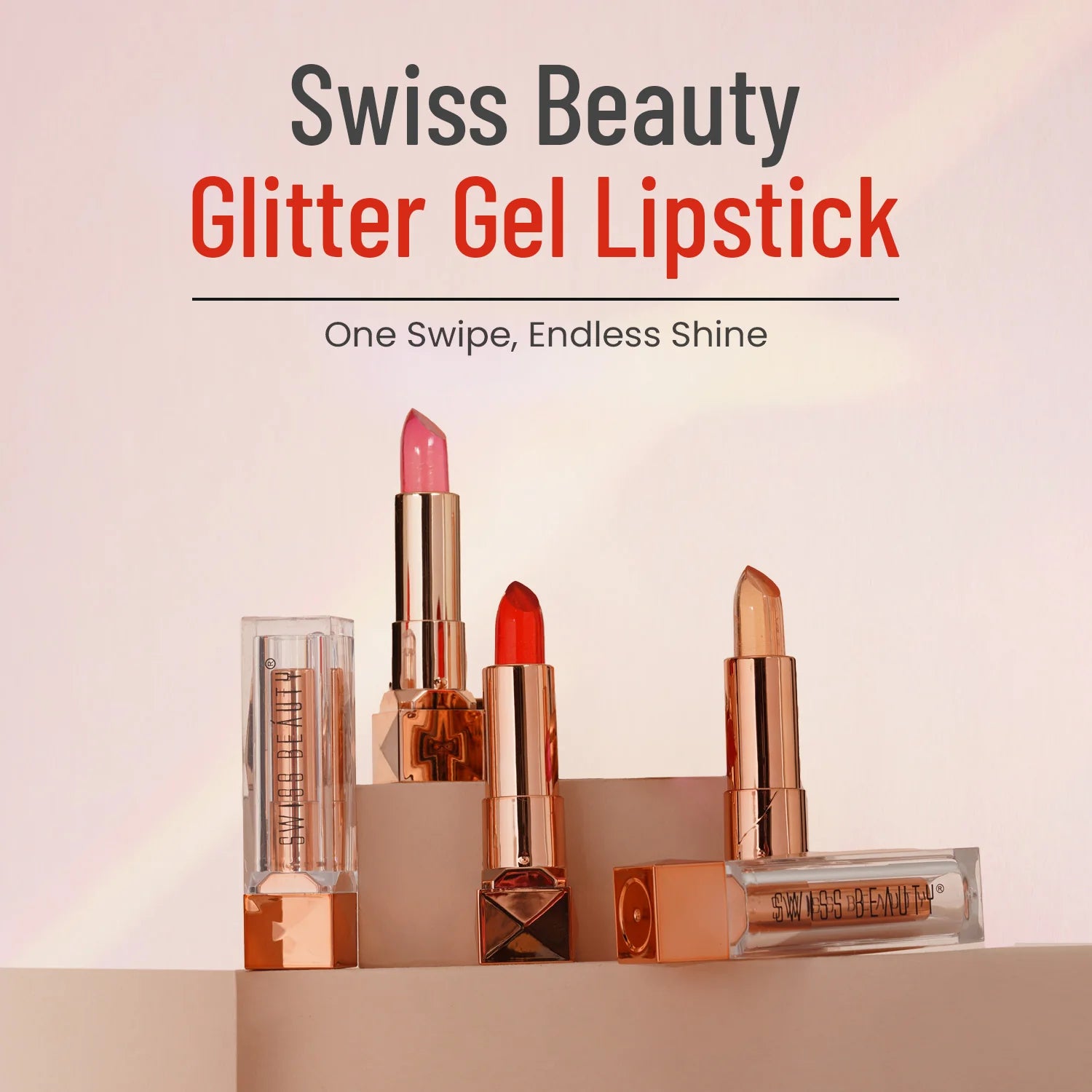 Swiss Beauty Glitter Gel Lipstick Shade No. 02