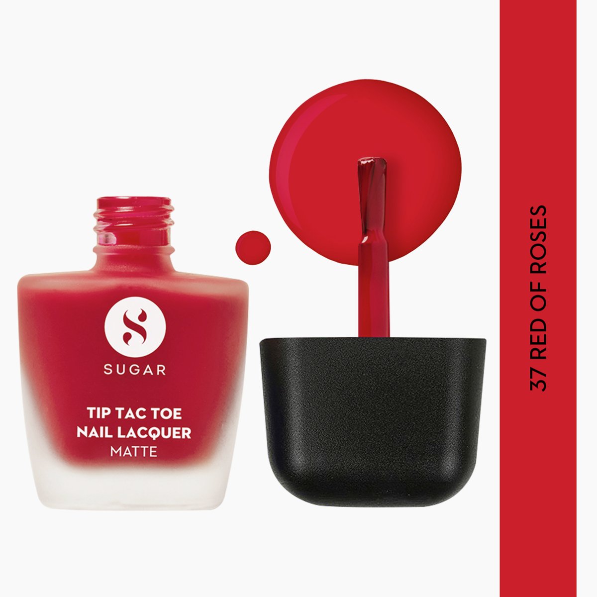 Sugar - Tip Tac Toe Nail Lacquer Matte - 37 Red Of Roses 9ml