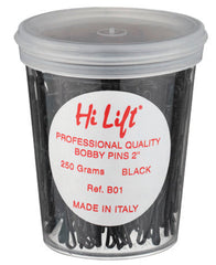 Hi Lift Bobby Pins Black 250g Tub - Kess Hair and Beauty