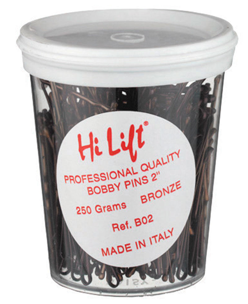 Hi Lift Bobby Pins Bronze 250g Tub