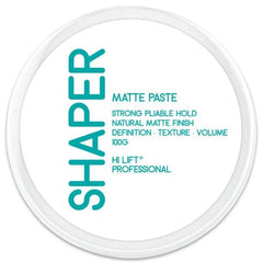Hi Lift Professional shaper matte paste jar with teal label, 100g