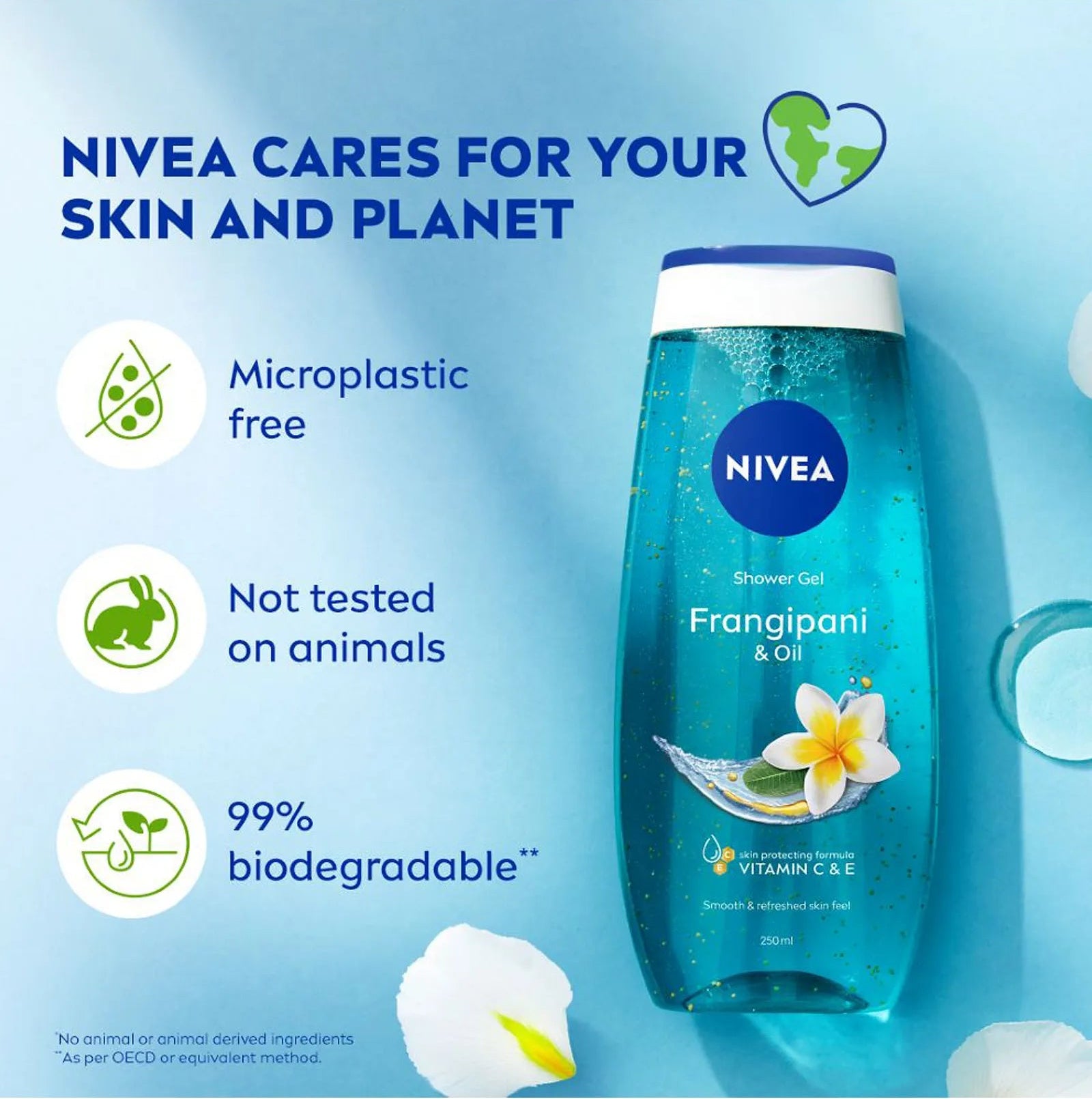 Nivea - Frangipani & Oil Shower Gel - Refreshing Scent of Frangipani Flower 250ml