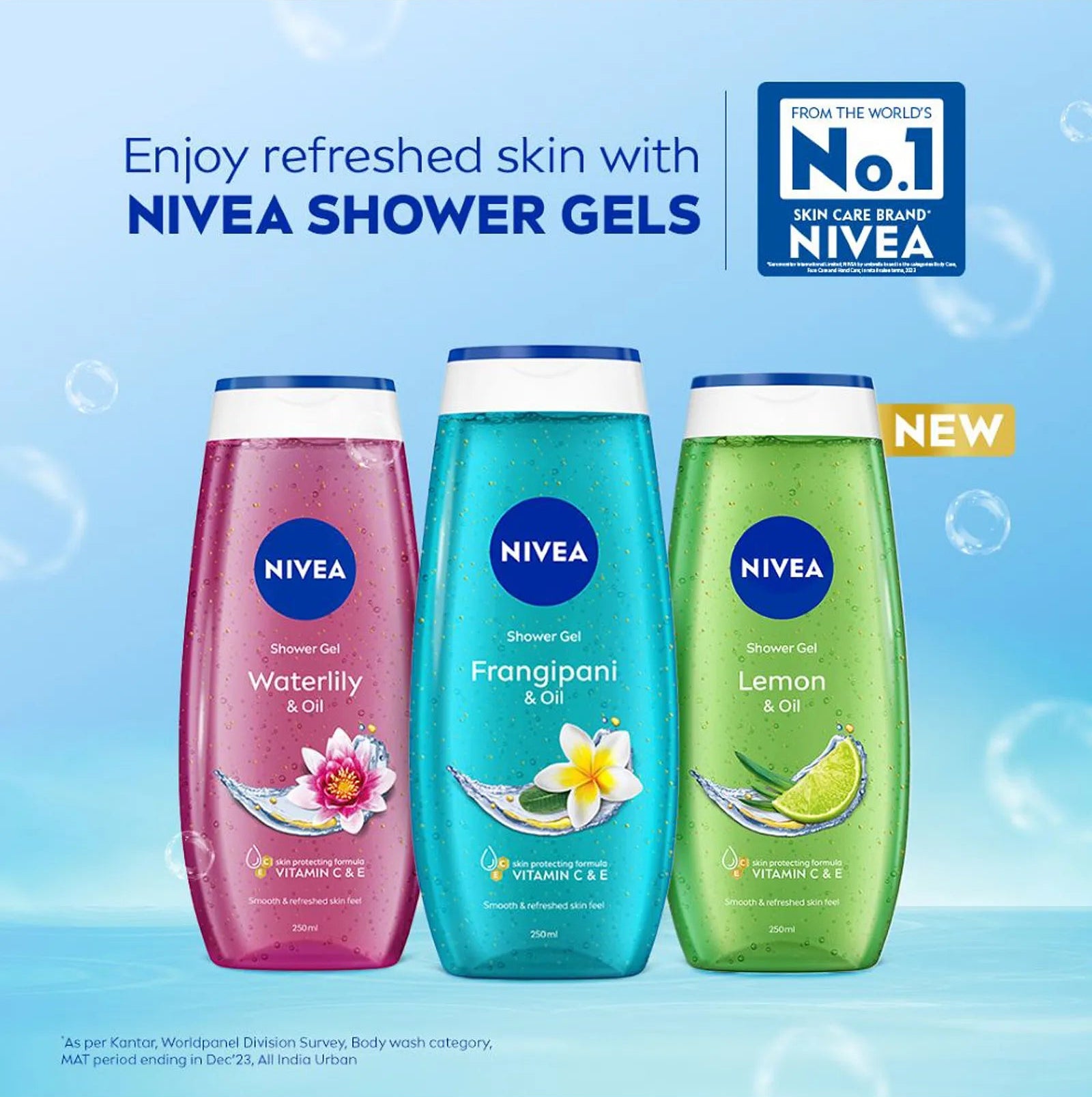 Nivea - Frangipani & Oil Shower Gel - Refreshing Scent of Frangipani Flower 250ml