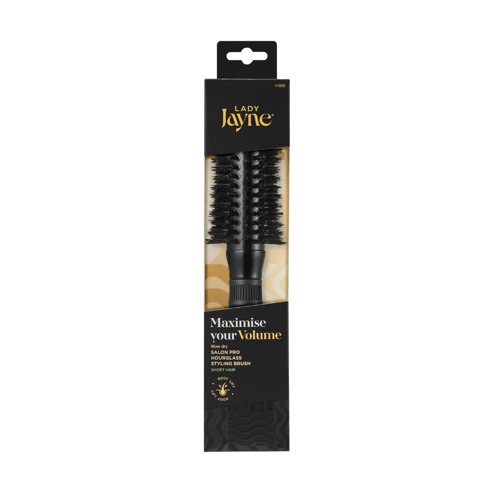 Lady Jayne tri-side styling brush with black bristles and ergonomic handle