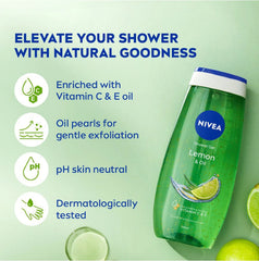 Nivea - Lemon & Oil Care Shower Gel with Refreshing Scent of Lemon 250 ml