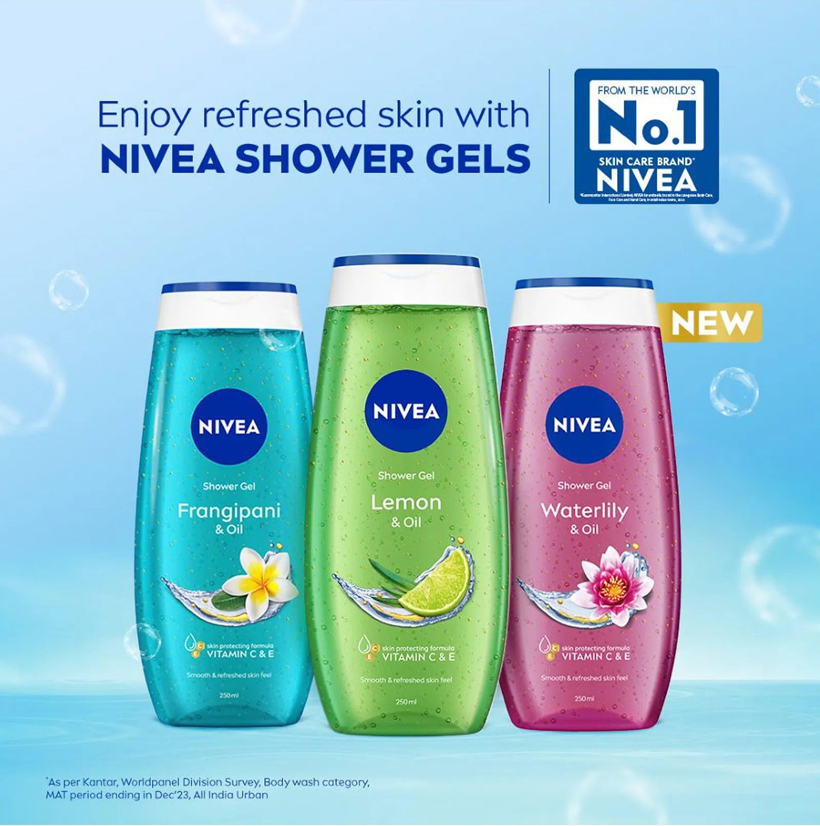 Nivea - Lemon & Oil Care Shower Gel with Refreshing Scent of Lemon 250 ml