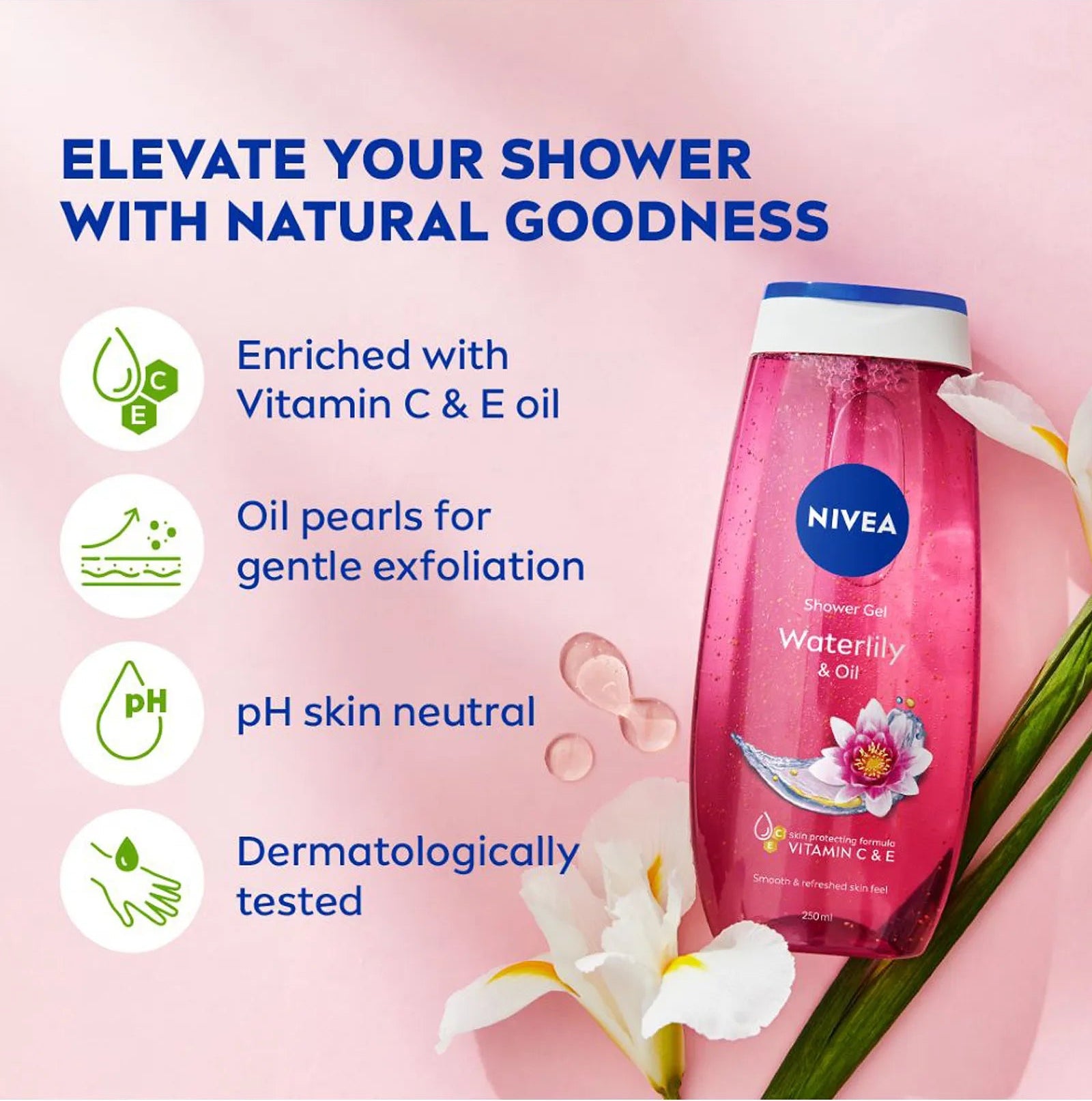 Nivea - Water Lily & Oil Shower Gel 250 ml