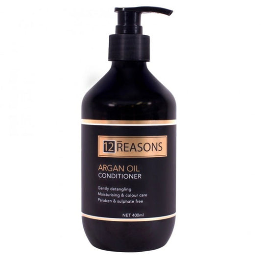 12REASONS argan oil conditioner bottle with pump, dark bottle, 400 ml