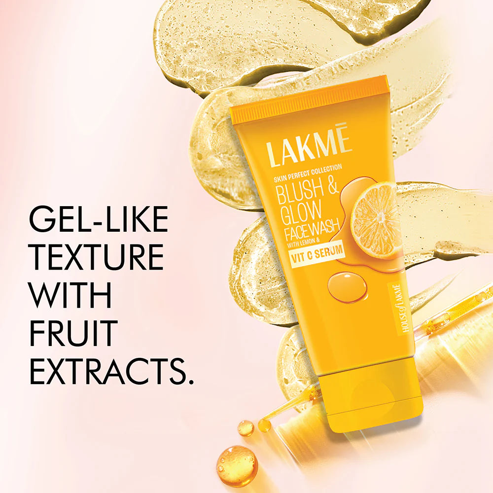 Lakme Blush & Glow Lemon Freshness Gel Face Wash With Lemon Extracts 100g