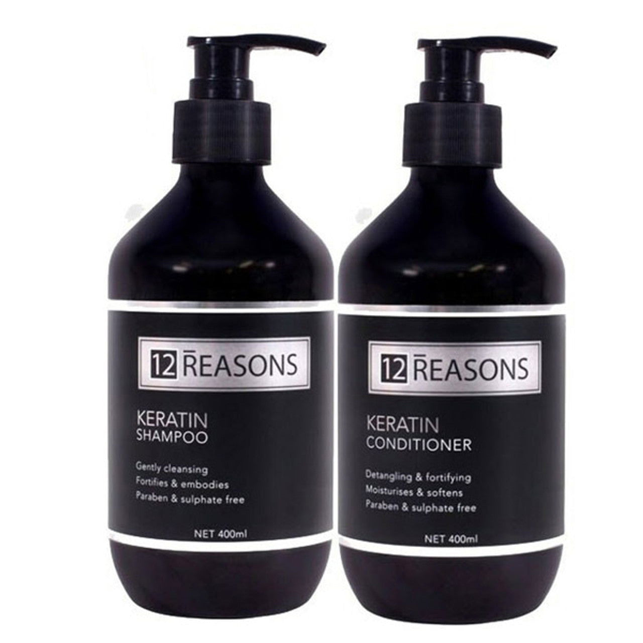12 Reasons Keratin Shampoo and Conditioner 400ml Bundle
