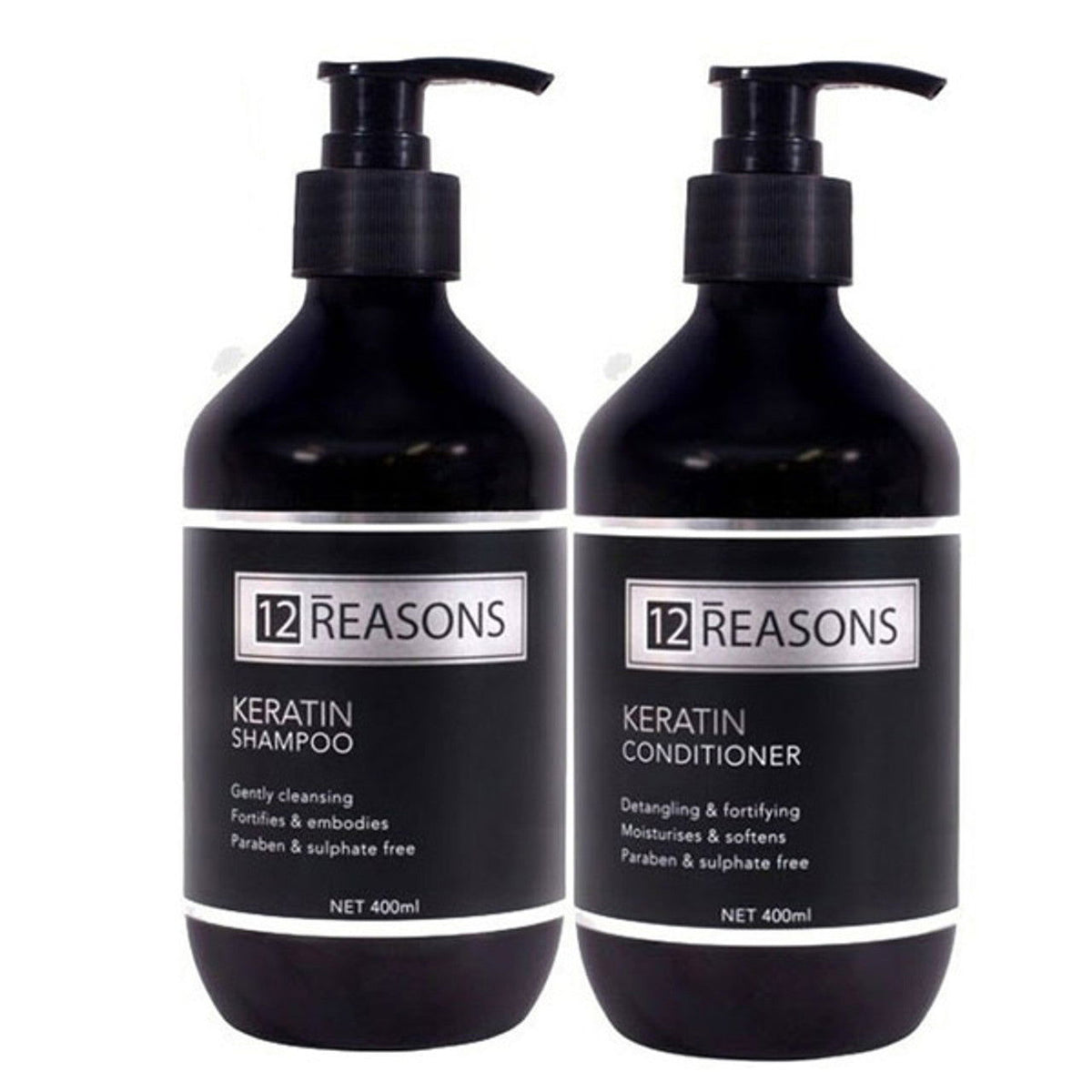 12 Reasons Keratin Shampoo and Conditioner 400ml Bundle