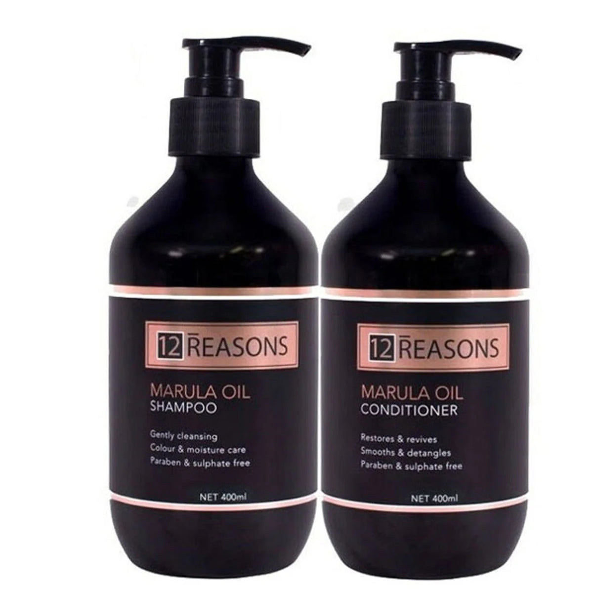 12 Reasons - Marula Oil Shampoo and Conditioner 400ml Bundle