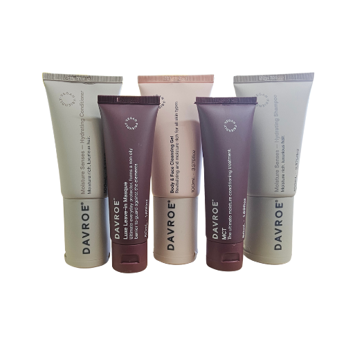 Davroe moisture-rich hair bundle of assorted squeeze tubes, various colors