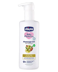 Chicco Baby Moments Massage Oil - 300 ml (Olive & Almond Oil)