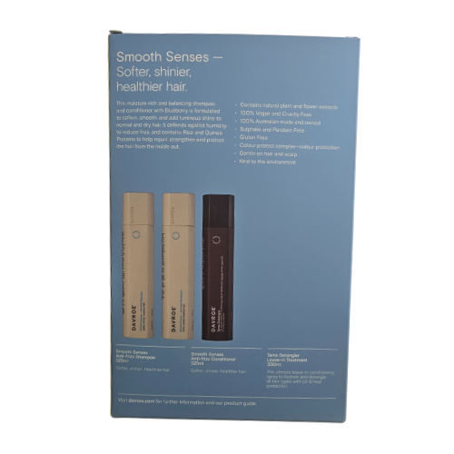 Davroe - Smooth Senses with Tame Detangler Trio Christmas Pack - Softer, Shinier, Healthier Hair
