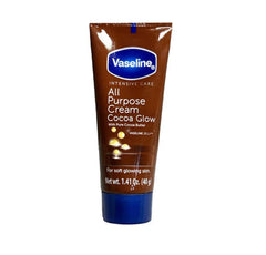 Vaseline All Purpose Cream Cocoa Glow tube, cocoa-brown with blue base, 40g