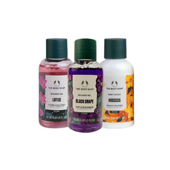 The Body Shop - Mini Treat Gift Set - Lotus Shower Gel 50ml, Black Grape Shower Gel 50ml, Hibiscus Body lotion 50ml