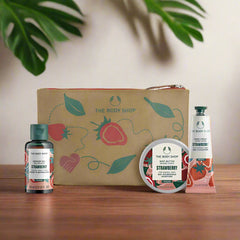 The Body Shop - British Rose Trio Gift Set - British Rose Shower Gel 60ml, British Rose Hand Cream 30ml, British Rose Body Butter 50ml, Carry Bag
