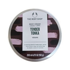 The Body Shop Tender Tonka body butter, 200 ml round tin; vegan label