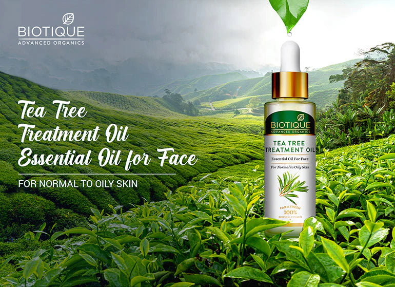 Biotique Tea Tree Treament Essential Face Oil with Hazelnut & Geranium 30ml