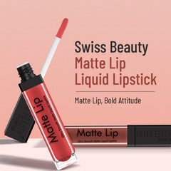 Swiss Beauty Ultra Smooth Matte Lip Liquid Lipstick Shade No. 01 Hot-Red