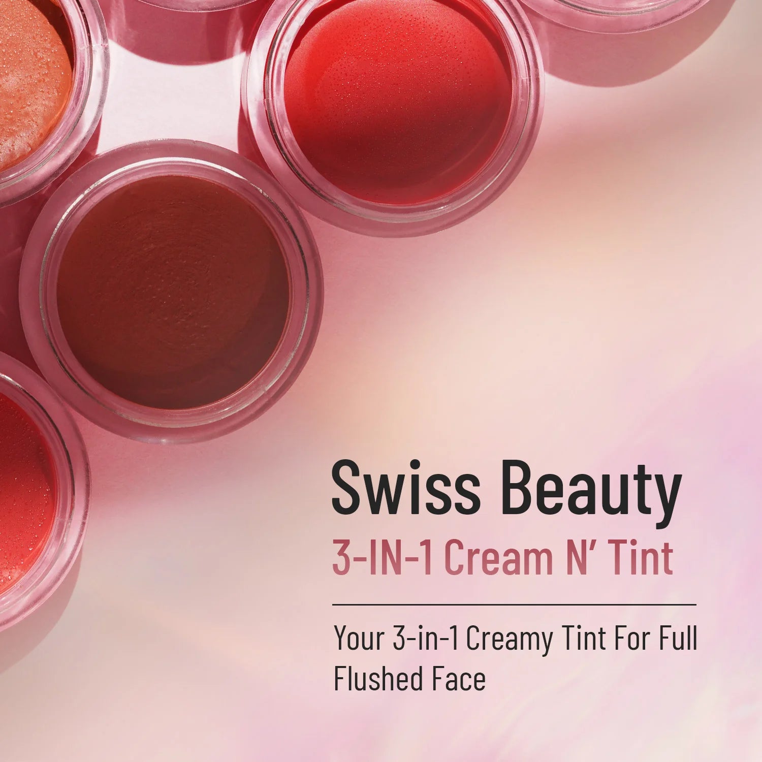 Swiss Beauty - 3-in-1 Lip and Cheek Cream N' Tint Coral Candy