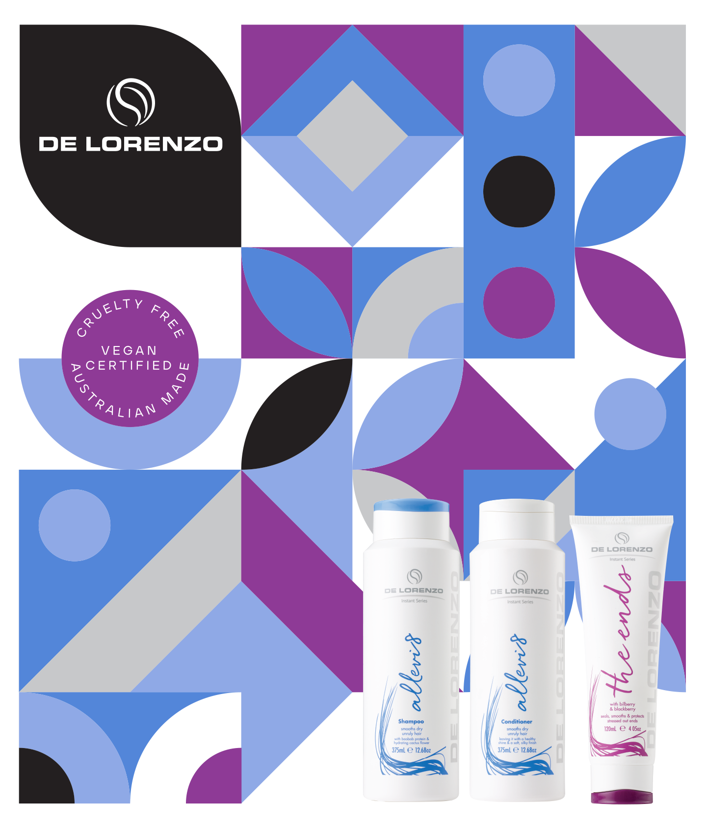DeLorenzo Smooth and Seal Trio Gift Set - Kess Hair and Beauty
