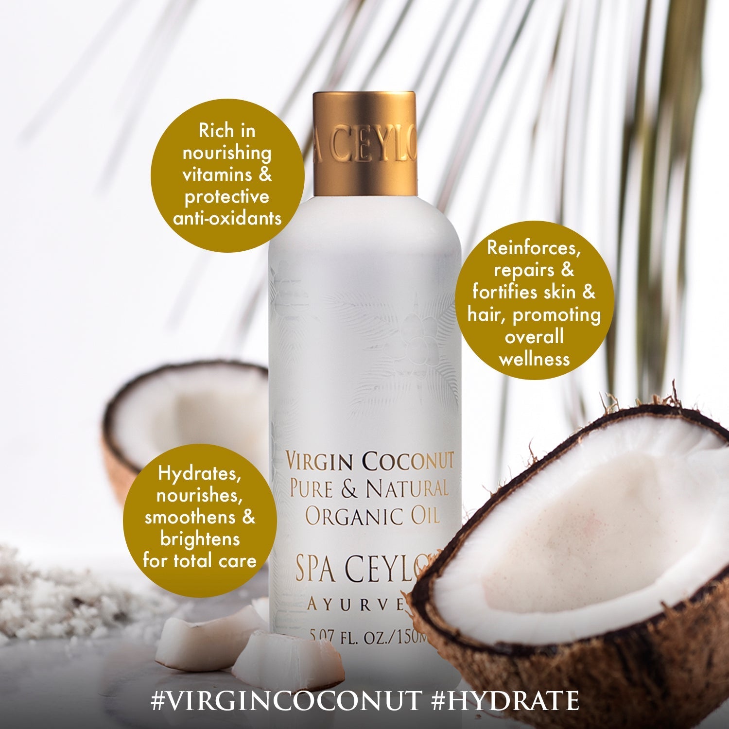VIRGIN COCONUT - Pure & Natural Organic Oil 150ml - Kess Hair and Beauty