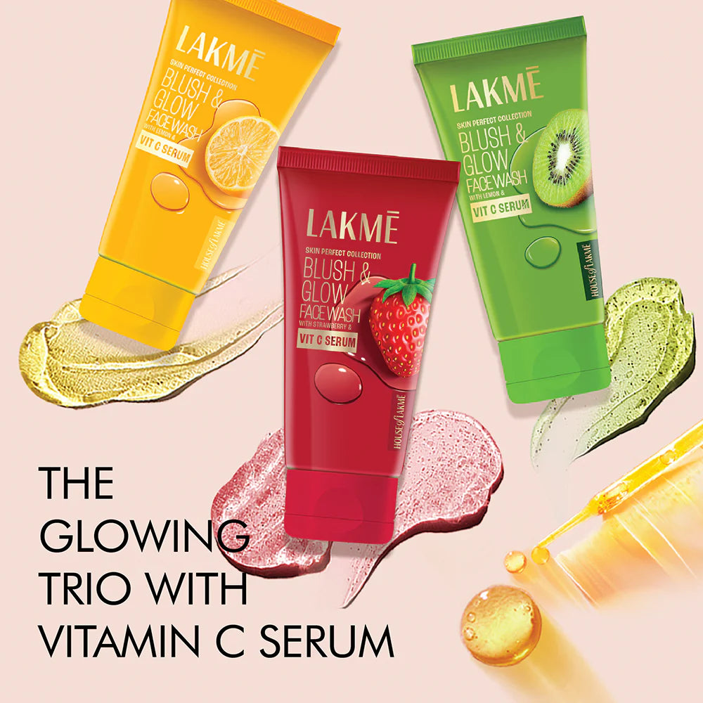 Lakme Blush & Glow Kiwi Freshness Gel Face Wash With Kiwi Extracts 100g