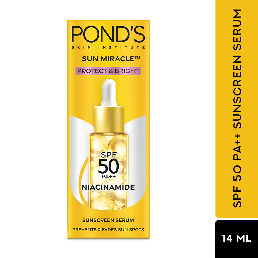 Pond's  SPF 50 PA+++ UVA UVB Protect & Bright Serum Sunscreen with Niacinamide C - 14 ml