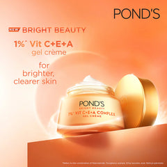 Pond's  Bright Beauty 1% Vitamin C+E+A Complex Gel Creme For Brighter & Clearer Skin 50g