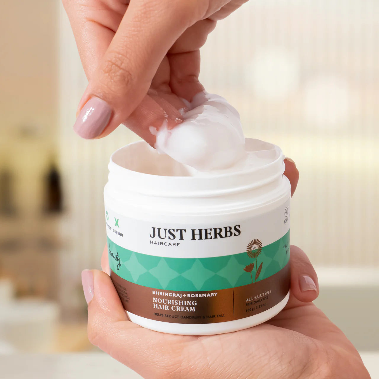 Just Herbs - BHRINGRAJ + ROSEMARY NOURISHING HAIR CREAM 100g