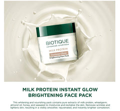 Biotique Milk Protein Instant Glow Brightening Face Pack 50g