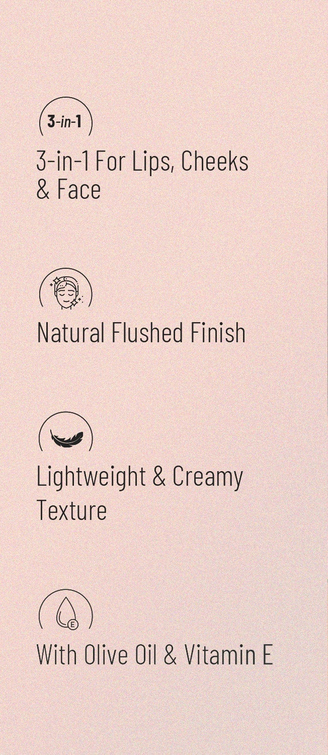 Swiss Beauty - 3-in-1 Lip and Cheek Cream N' Tint Coral Candy
