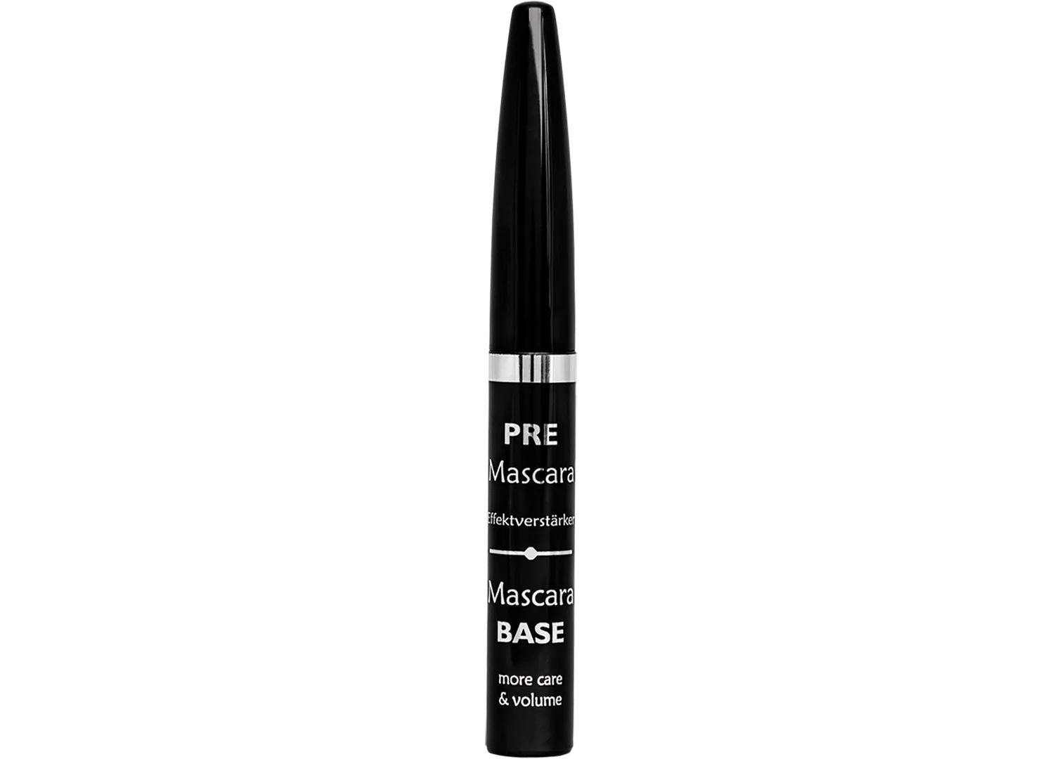 PRE Mascara base tube with black cap, slim 5g cosmetic applicator