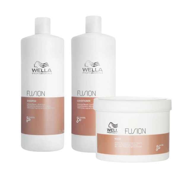 Wella Professionals - Fusion Intense Repair Shampoo, Conditioner & Mask Bundle