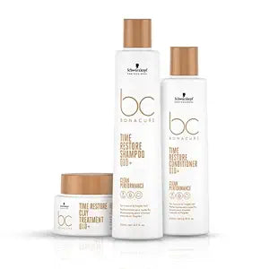 Schwarzkopf Professional New Bonacure Q10+ Time Restore Range Shampoo, Conditioner & Treatment Trio - Kess Hair and Beauty