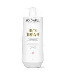 Goldwell Dualsenses Rich Repair restoring conditioner bottle, 1L, white with pump