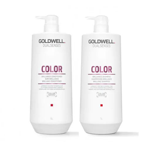 Goldwell Dualsenses Color 1 Litre Shampoo and Conditioner Bundle - Kess Hair and Beauty