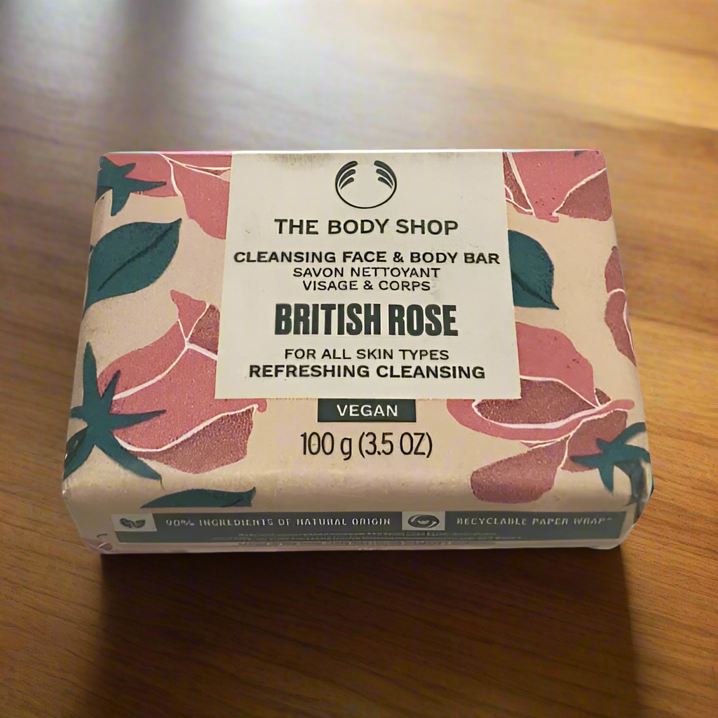 The Body Shop - British Rose Cleansing Face & Body Bar 100G