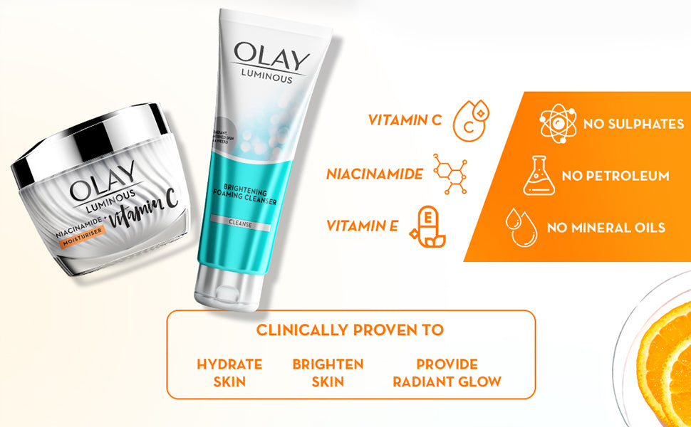 Olay Vitamin C Kit Glow Cream 50g with Cleanser 100g