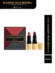 MyGlamm - Manish Malhotra Fiesta Hi Shine Mini Lipstick Set of 2 - Vintage Wine & Barely Nude