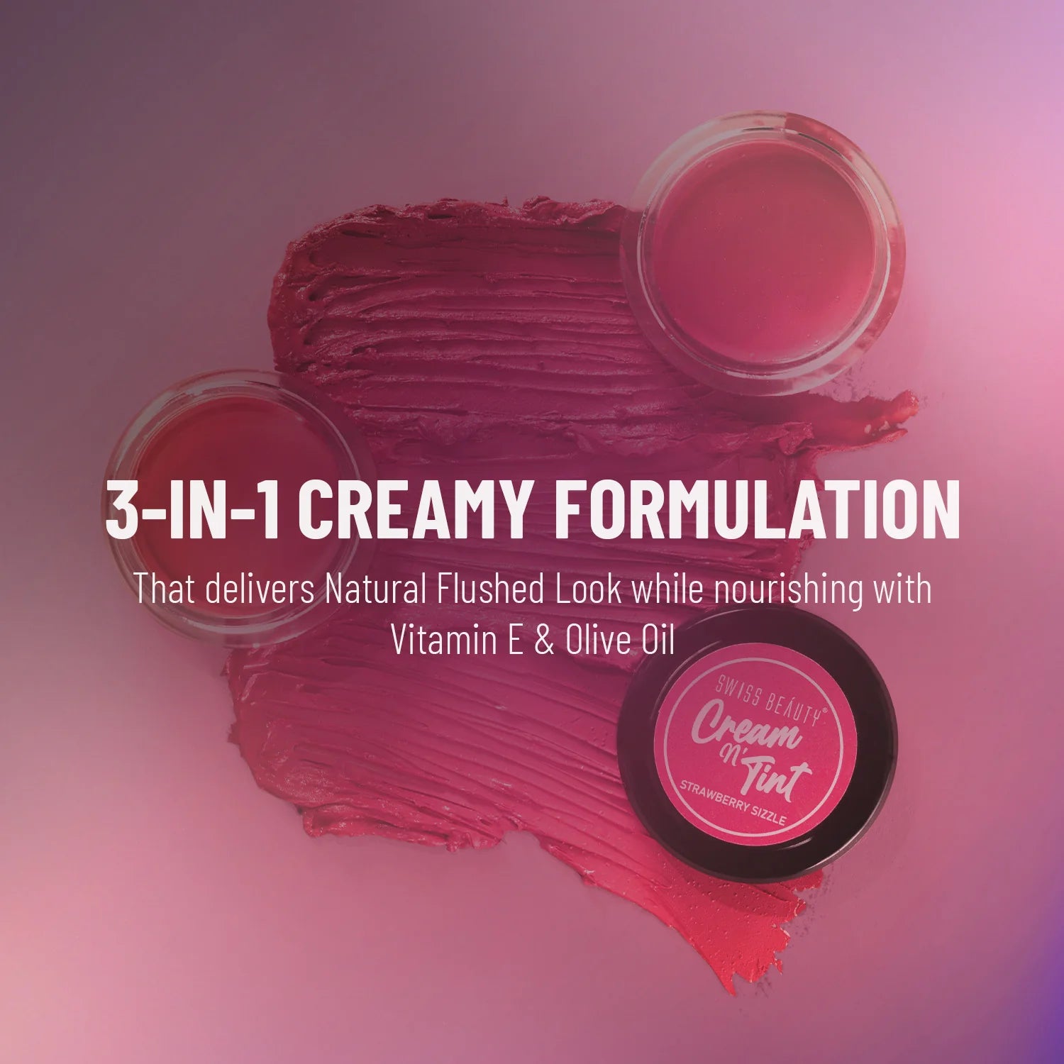 Swiss Beauty - 3-in-1 Lip and Cheek Cream N' Tint Coral Candy