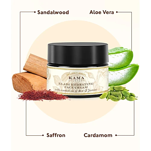Kama Ayurveda - Eladi Hydrating Face Cream | Enriched With Vitamin C & E | Barrier Repair 50g